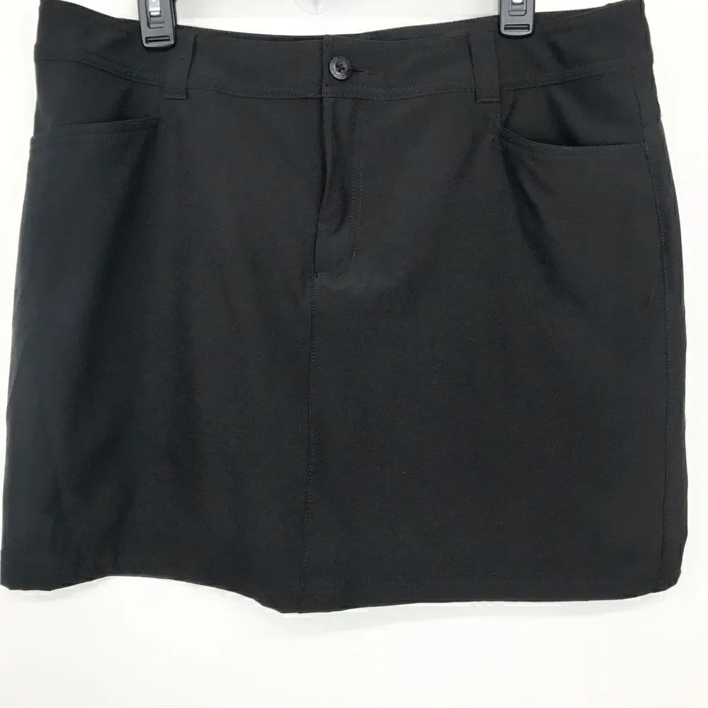 Eddie Bauer Black Althleisure Athletics Sporty Golf Skort